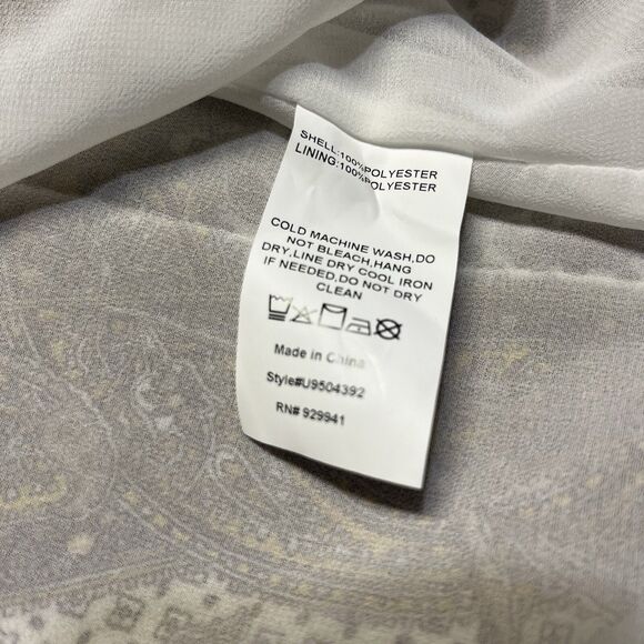 Suzanne Betro Women's Dress 4X Paisley Lace Neck Sleeveless Elastic Waist Lined - Picture 9 of 16